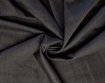 Silhouette Brown Plaid Wool Worsted by the yard X 58" wide