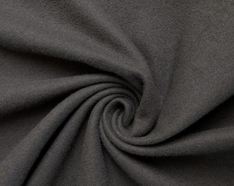 Storm Gray Wool Blend Light Coating fabric by the yard X 60"