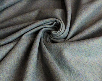 Blue Seafoam Wool Blend Flannel 58" wide by the yard