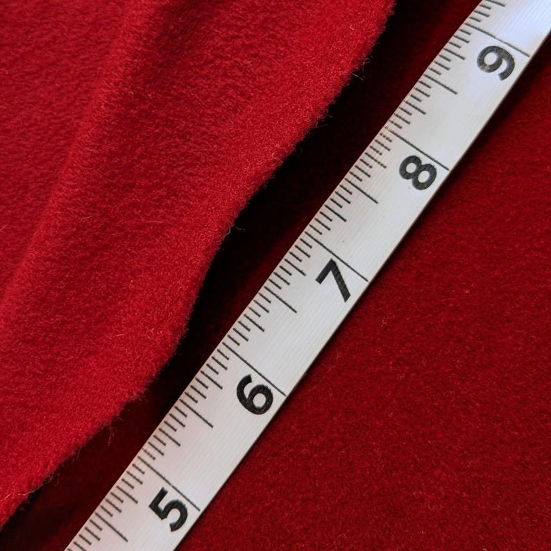 Positive Red Wool Blend Light Coating Fabric by the Yard X 60