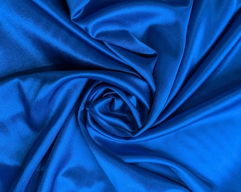 Metallic Blue Polyester Fabric - 58" Wide, Sold by the Yard