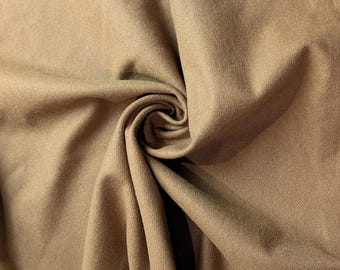 Camel Brown Wool flannel blend 58" wide by the yard