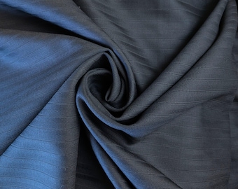 Elegant Navy Herringbone Superfine Wool 62" by the yard