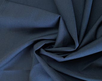 Palace Blue Plaid Worsted Wool by the yard X 58" Wide