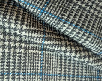 Gray Blue Wool flannel blend Italy 60" wide by the yard