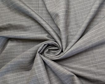 Soft Gray Superfine 120 Australian Merino Wool 40 X 58" wide