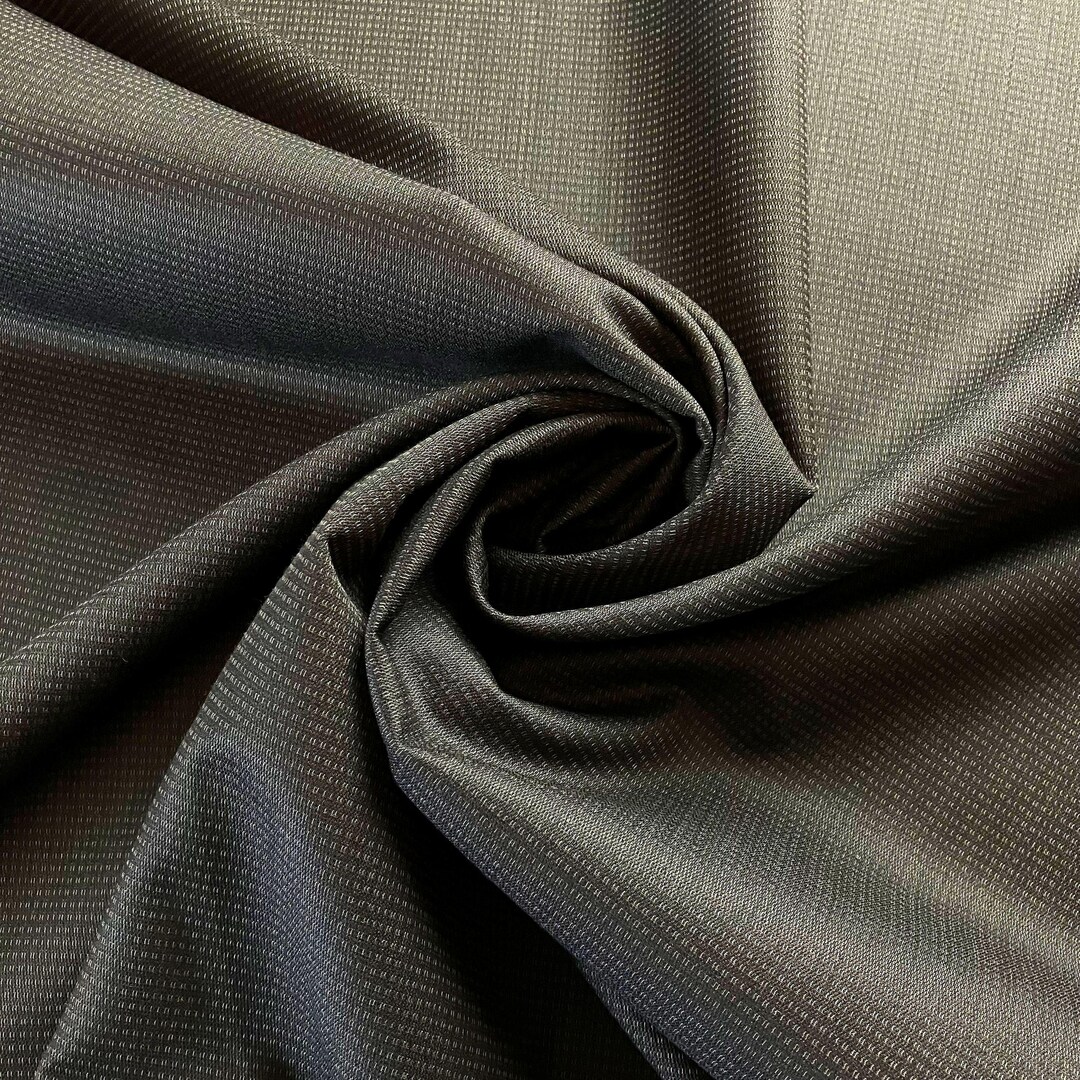 Tonal Gray on Black Superfine Wool by the Yard 58