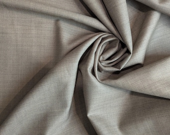 Heather Gray Superfine 120 Merino Wool 58" wide