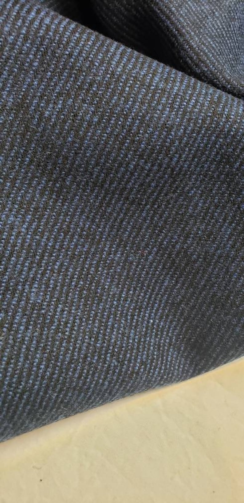 Pendleton wool blue and black double sided fabric by the yard Etsy