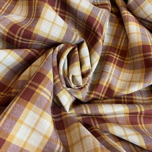 Red and Brown Pendleton worsted fabric by the yard 58" wide