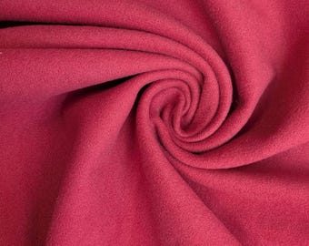 Rose Pink Wool Blend Coating fabric by the yard X 63"
