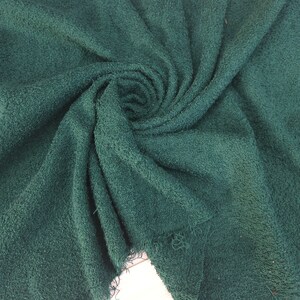 Green Terry 100% Cotton Fabric by the Yard X 56"