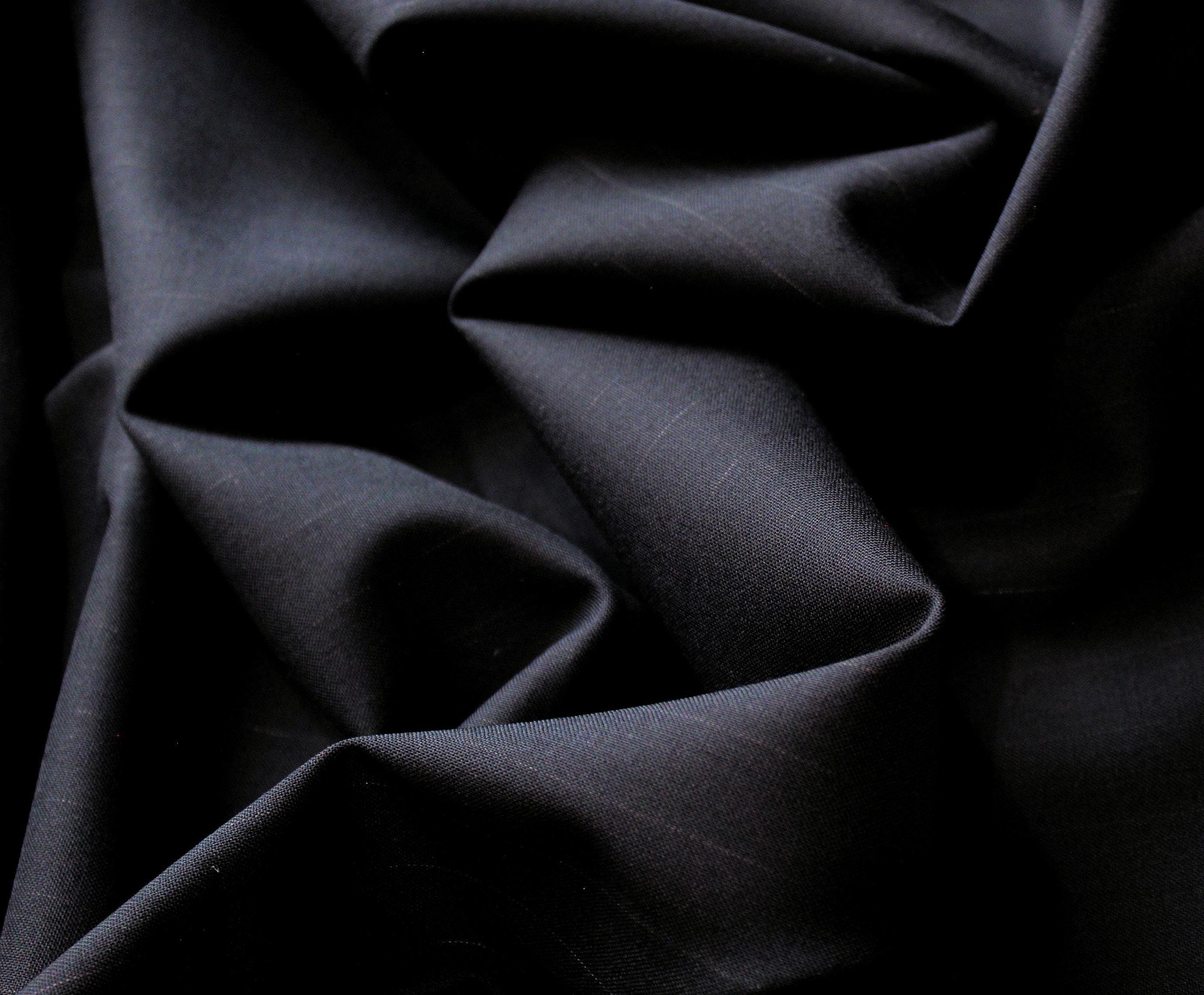 Worsted Material Black Stripe Wool Worsted Weight Fabric X 58