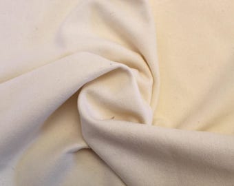 White all wool flannel by the half yard 58" wide. Dyes beautifully!