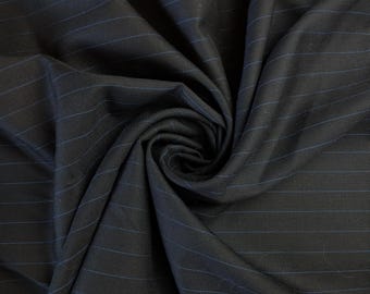 Navy Striped Superfine 100 Wool 55 X 58" wide