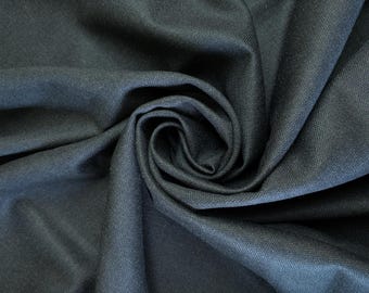 Charcoal Brushed Wool flannel 58" wide by the yard