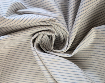 Blue Striped Cotton by the yard 60" wide