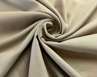 Ranch Taupe Wool Blend Fabric by the yard 58"