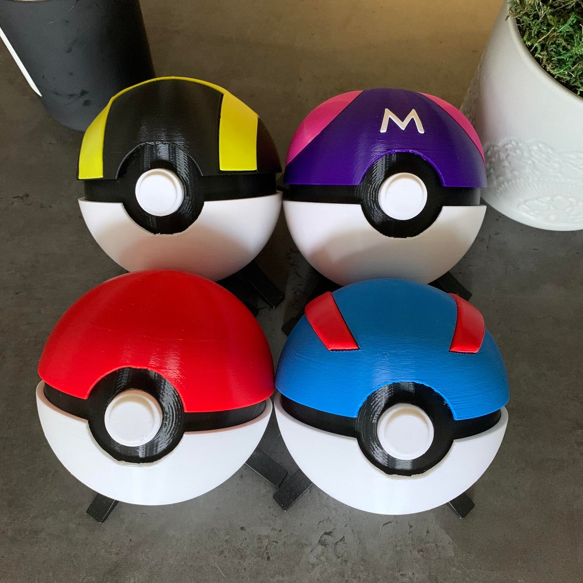 Large PokeBall Great Ball Ultra Ball Master Ball 3D | Etsy