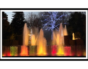 Longwood gardens Christmas fountains note cards.