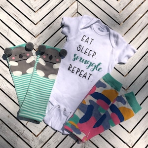 Custom onesie, leg warmers NB- toddler, Koala, bodysuit, baby girl, little sisiter, snuggle