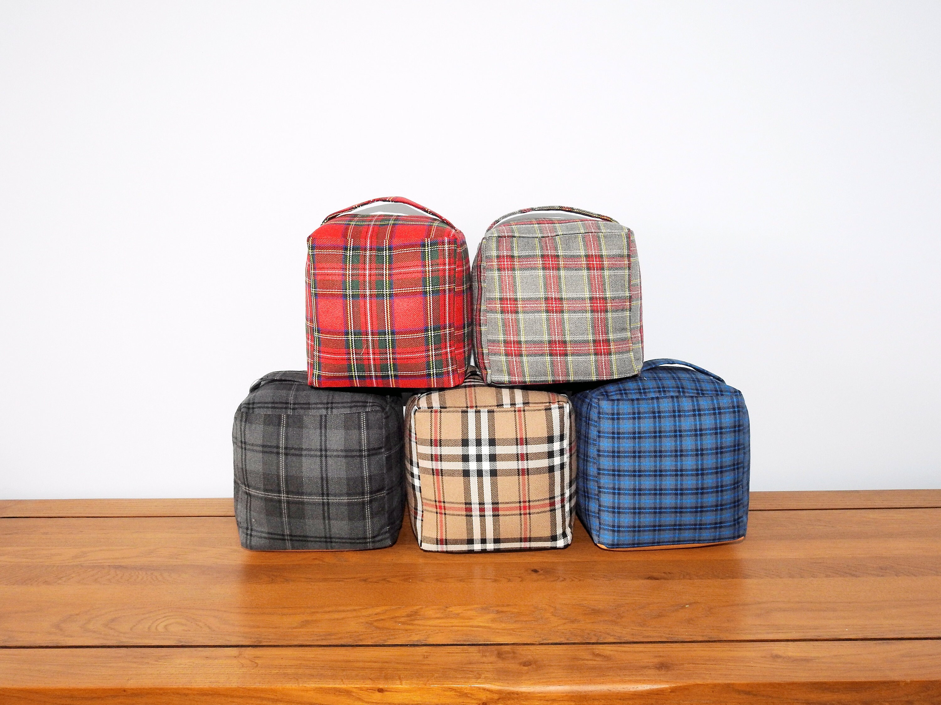 Tartan Fabric Doorstops Handmade Etsy