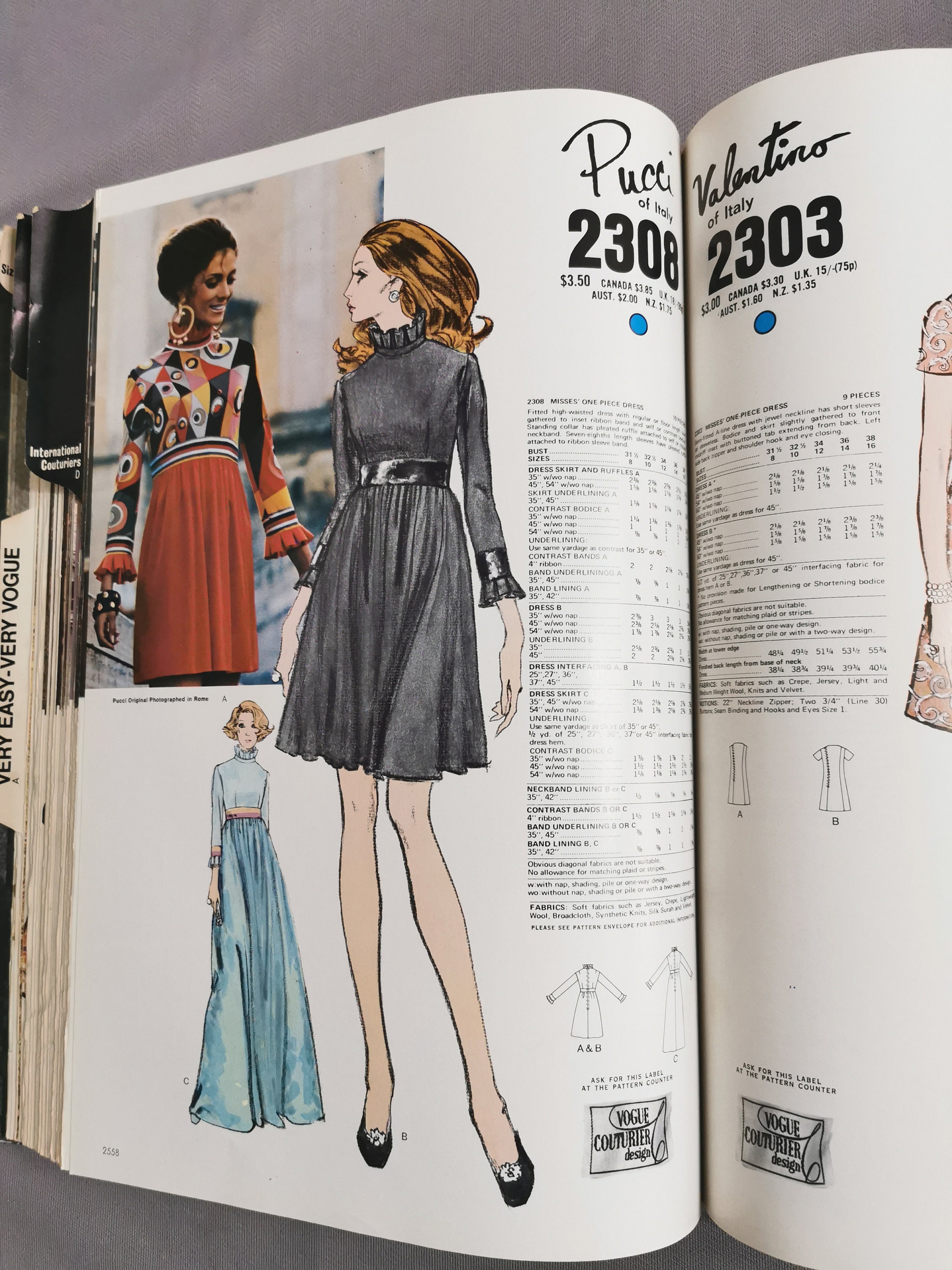 Rare Vintage Vogue Pattern Counter Catalogue Book Spring 1971 Etsy UK
