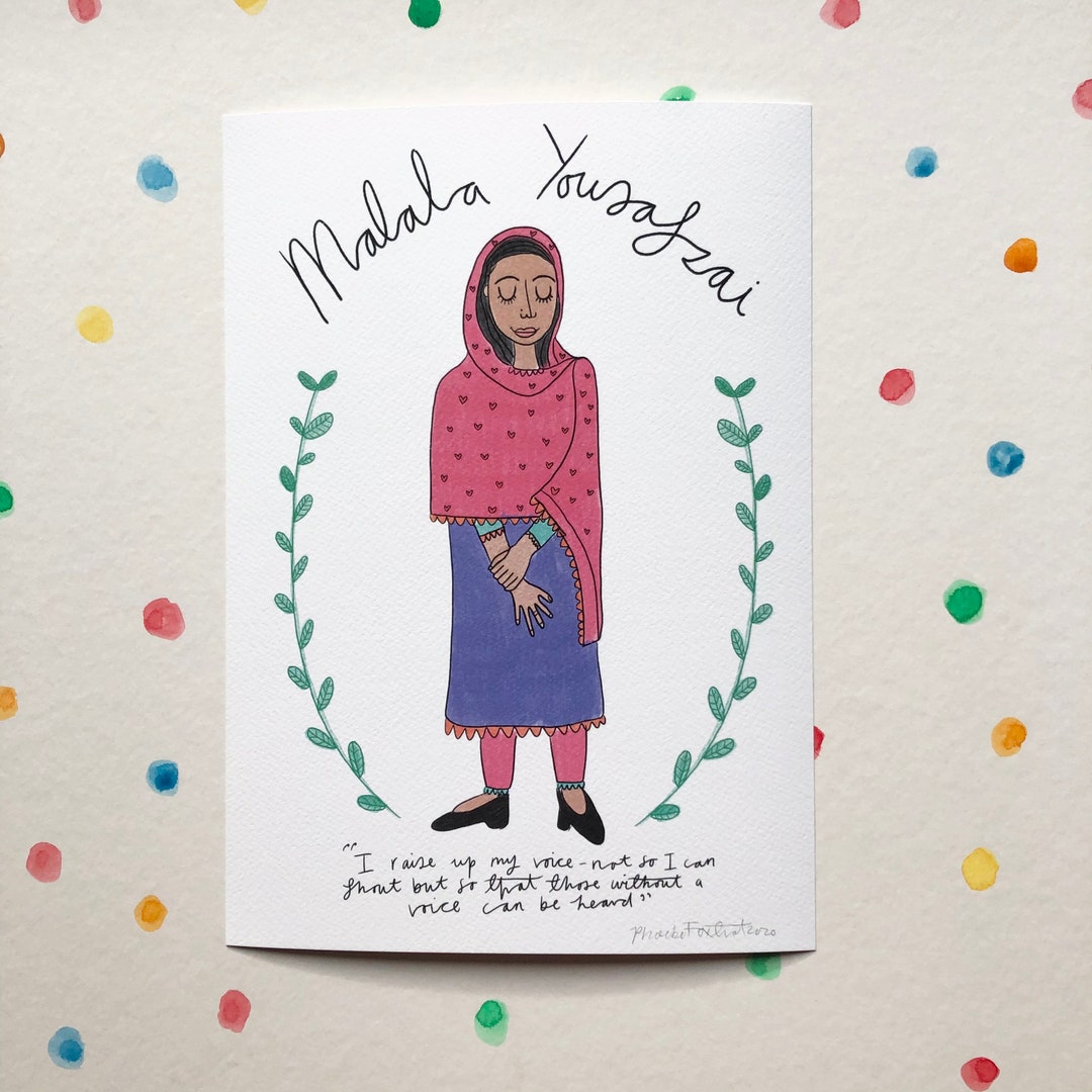 Malala A4 Water Colour Print - Etsy