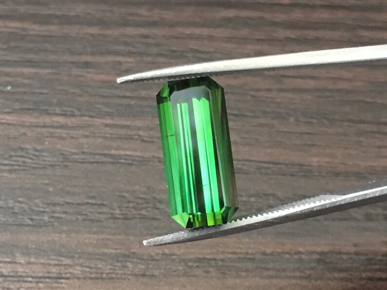 Green Tourmaline Emerald Cut Vivid Green Facet Tourmaline Etsy Australia