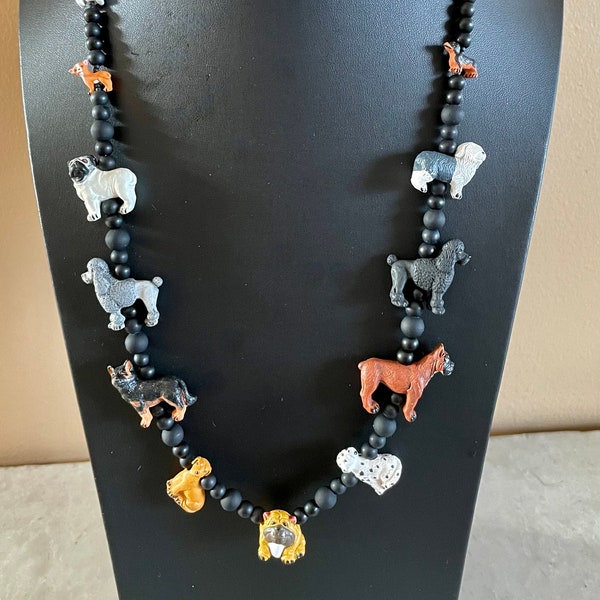 Dog lovers necklace and earring set.