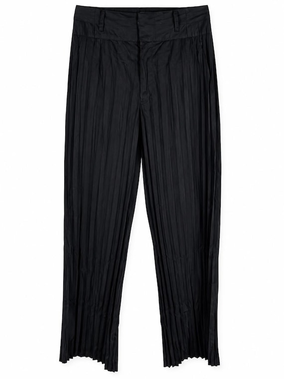 Issey Miyake, Vintage Issey Miyake Black Pleated Japanese Designer Pants Size S