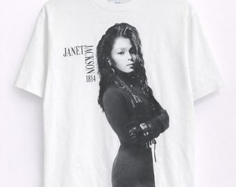 Vintage 1990 Janet Jackson Rhythm Nation World Tour T-Shirt