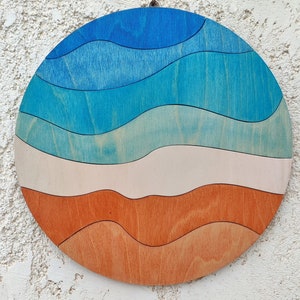 Sea waves  wall decor  beach house decor