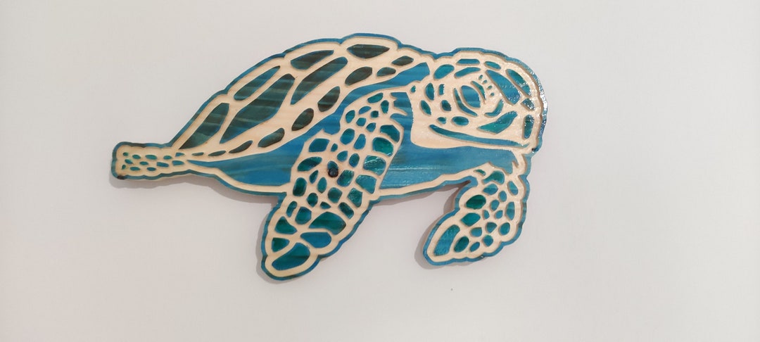 Sea Turtle Wall Art Beach Art Wooden Carving - Etsy