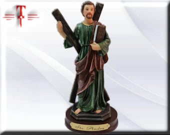 Statue figure Saint Andrew the Apostle, Catholic Saints and Virgins Religious statue of Saint Andrew, Saints and Catholic Virgins