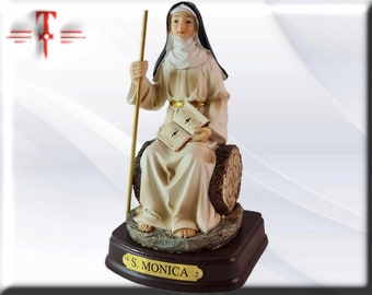 Saint Monica sculpture 13cm or 21cm, Catholic statue, religious figure made of resin of the highest quality
