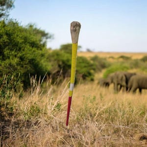 Eggun Loading Bone Staff with bone and bead lined, Santeria, Palo Mayombe, Voodoo