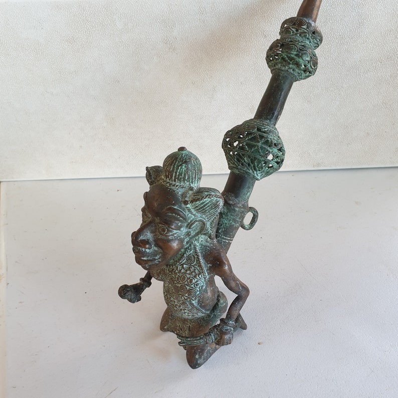 Great Bronze Pipe Art Benin west Africa Large Bronze Pipe Etsy