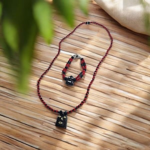 Set collana e bracciale Eleguá Orisha, Santeria, Palo Mayombe, divinità Yoruba