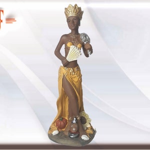 Oshún figure, Santeria Palo Mayombe, Goddess of fresh waters, Yoruba Pateón, 7 African powers