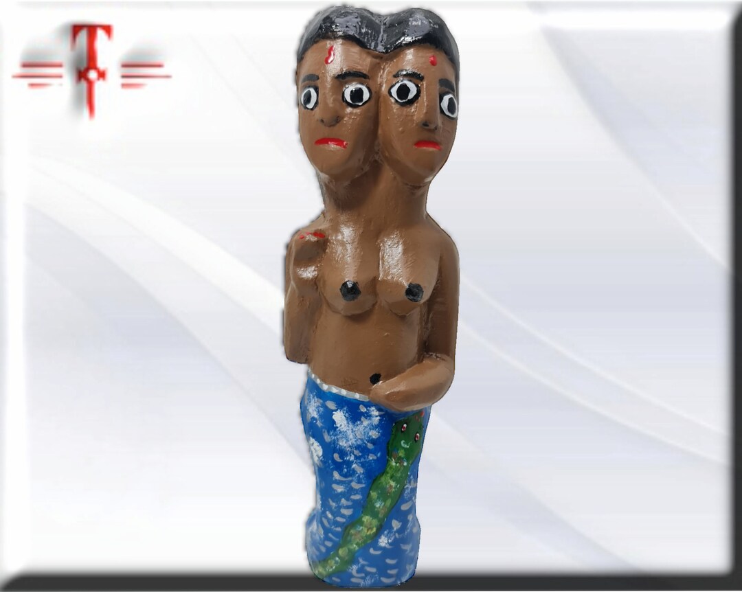 Mami Wata Wood Sculpture Original From Africa benin Yemaya Etsy