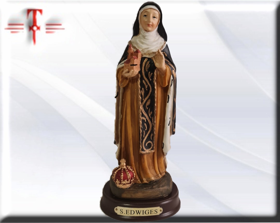 Saint Edwiges, Catholic Statue, Religious Figure of Resin of the