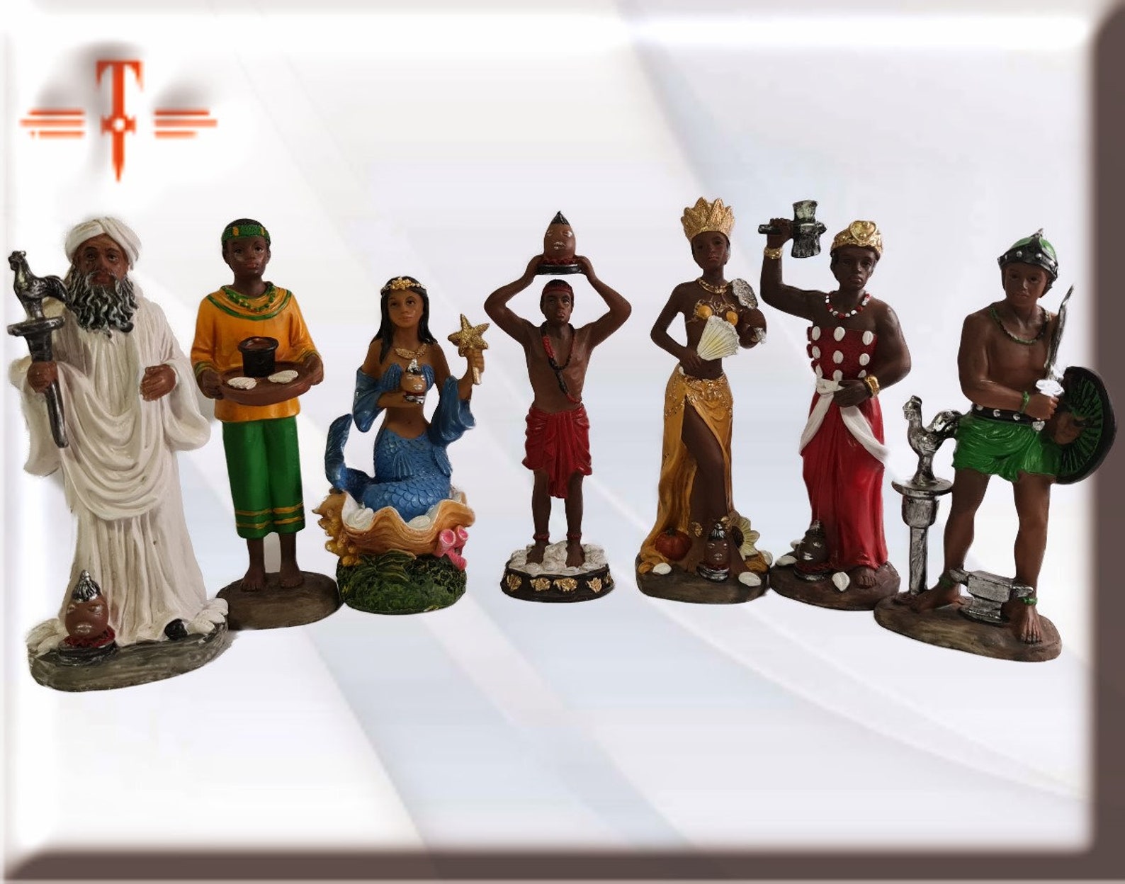 Pantheon Yoruba santeria 7 African powers orishas set Etsy