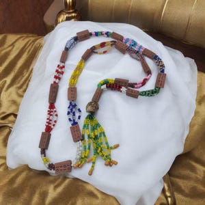 Ogbe Yono Acana wood necklace - Babalawo - Santeria Palo Mayombe