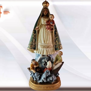 Large copper Virgin of Charity statue 40cm
