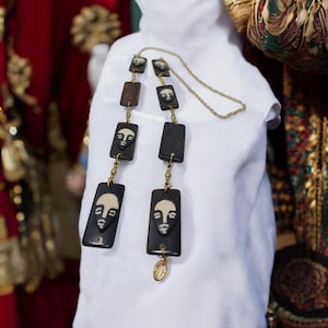 Ekuele ekwele opele of Orula Orunmila Ifá Santeria, handmade with horn