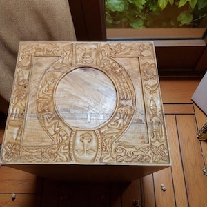 Carved board for consultation Orula Orunmila Ifá Santeria Palo Mayombe babalawo