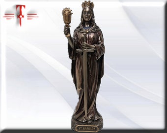 Statue, figure Santa Barbara Veronese style, virgins and Catholic saints