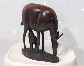 Wooden deer, animal home decor - handcrafted product