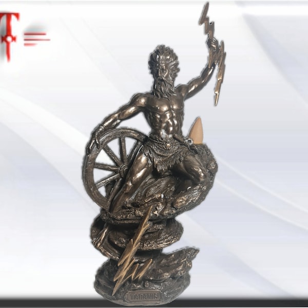 Skulptur Statue Keltischer Gott Taranis, mythologische Wesen und Götter